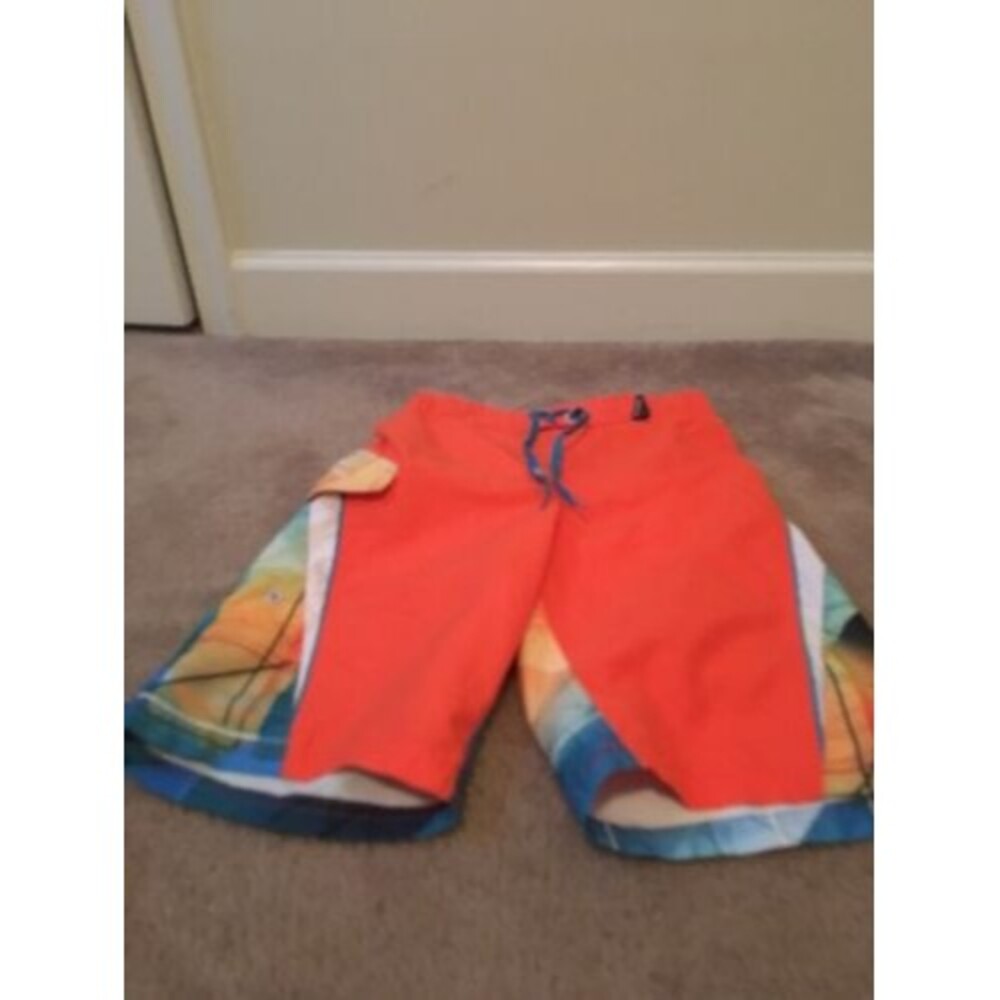 ZeroXPosur Boys Graphic Print Swim Shorts with Built In Briefs Size S 8